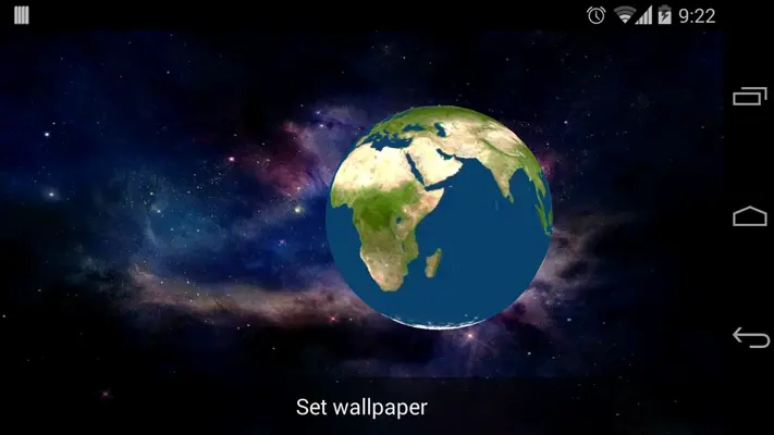 Rotating Earth 3D Live Wallpaper android App screenshot 1